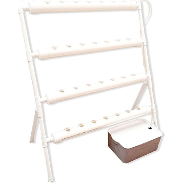 TanjcXliu Hydroponic System Hydroponic Propagation System Hydroponic Tower Hydroponic Hydroponics Set, 4-Tier Plant Rack with 36 Plant Holes, Water Pump, for Indoor and Outdoor Use