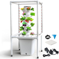 Hydroponic Growing System with Plant Lights, 25/30 Plant Hydroponic System, with Holder + Water Pump + Timer, Tool for Vegetables/Fruit Growing at Home, 30 Holes