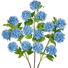 Oairse Set of 3 Artificial Flowers Viburnum Flower Artificial Flowers Like Real Spring Decorative Flower for Wedding Room Home Decor Living Room Office Hotel Kitchen Decor Artificial Branches 78 cm