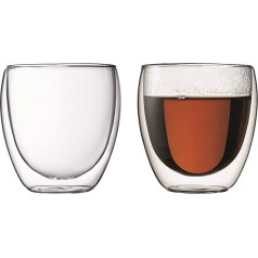 Bodumpavina espresso glasses set, double-wall, insulated, clear glasses