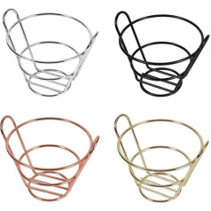ARFUKA Set of 4 Serving Baskets, Frying Baskets, Reusable Colourful Chips Baskets for Serving Hot Dogs, Burgers, Chips, Sweets, Chips, Snacks