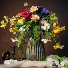 Artificial Flowers Like Real, Artificial Plants in Pot for Decoration, Ready to Ship Bouquet, Artificial for Shipping, Suitable for Any Occasion, Artificial Bouquets Flowers, WAKISAKI (Spring)