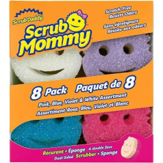Scrub Daddy Scrub Mommy Double Sided Scrubber and Sponge for Cleaning - Pack of 8