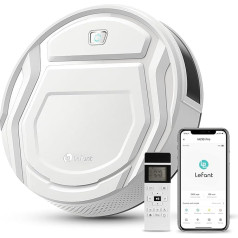 LEFANT M210 Robot Vacuum Cleaner with Remote Control, 2200 Pa Suction Power, Super Slim Vacuum Cleaner Robot for Pet Hair, Robot Vacuum Cleaner for Carpet, Compatible with Alexa/WLAN/App Control, 120