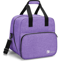 Yarwo Sewing Machine Bag with Removable Wooden Board, Universal Carry Bag with Large Opening Compatible with Singer, Brother and Other Standard Sewing Machines, Sewing Machine Accessories, purple,