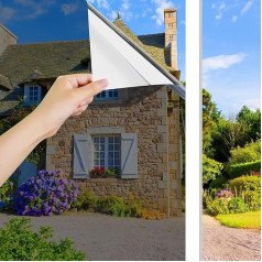 Sun Protection Film Window Interior or Exterior 100 x 200 cm, Self-Adhesive Mirror Film Window Heat Protection, Reflective Window Film, Sun Protection, UV Protective Film Roof Window