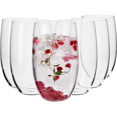 Krosno Water Glasses, Juice Glasses, Drinking Glasses, Set of 6, 510 ml, Blended Collection, Perfect for Home, Restaurants and Parties, Dishwasher Safe