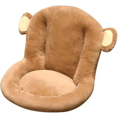 Cute Cartoon Animal Shaped Seat Cushion Lumbar Support Non-Slip Plush Chair Pads Sofa Cushion Back Support Armchair Pad Thick Floor Reading Seat Cushion Backrest Car Wheelchair