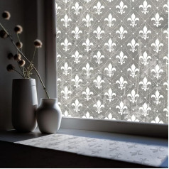 Reusable Window Film, Opaque, Lily Blossom Window Film, Privacy Screen, Window Film, Frosted Glass Static Window Film, Living Room, Bedroom, Office, Frosted Glass Film, Window Decoration