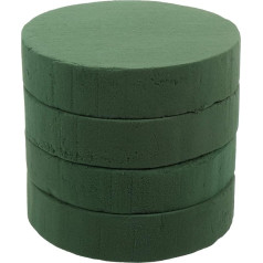 CLISPEED 4 Pieces Floral Foam for Fresh and Artificial Flowers, Dry and Wet Round Flower Brick Home Garden Decorations