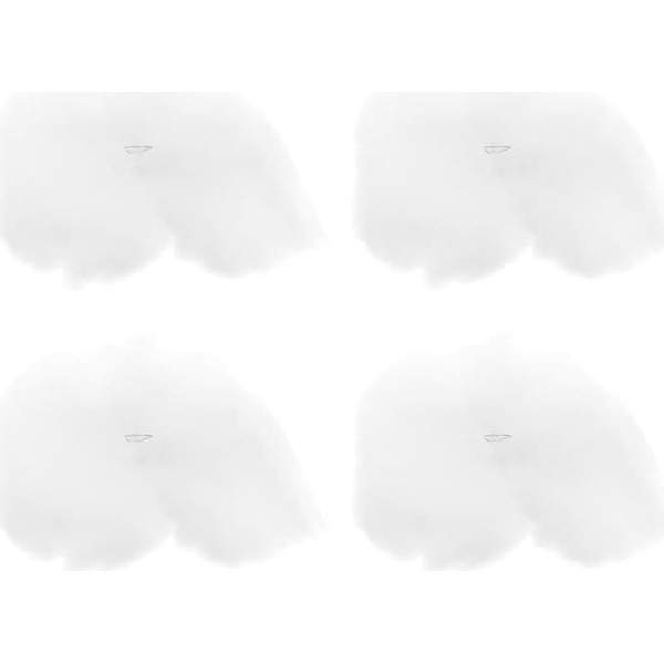 NUOBESTY 3D Artificial Cloud Floating Cotton Cloud Shaped Props Hanging Ornament Wedding Party Supplies 15cm - Pack of 4