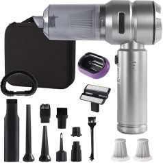 Zividodo Handheld Vacuum Cleaner, Handheld Vacuum Cleaner Battery, 3-in-1 Car Wireless Vacuum Cleaner, 3-Speed Mini Vacuum Cleaner, Wet & Dry Vacuum Cleaner for Car, Office, Home, Kitchen, Pet Hair