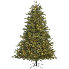 Black Box Trees Cottage Artificial Christmas Tree with LED Lights - H230 x Ø165cm - Green
