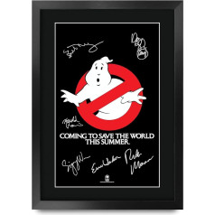 HWC Trading Ghostbusters A3 Framed Signed Printed Autographs Picture Print Photo Display Gift For Movie Fans