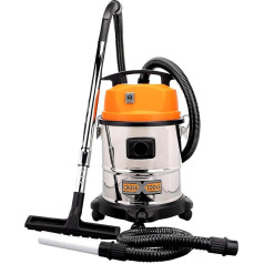 Cross Tools 4-in-1 wet-dry ash vacuum cleaner with blowing function (3.5 m telescopic suction tube, 20 litre container, 200 mbar suction power, incl. combination crevice nozzle, soft nozzle,