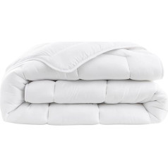 AcariStop Duvet Cover with Anti-Dust Mite & Anti-Bacterial Effect, Polyester, White, 140 x 200 cm