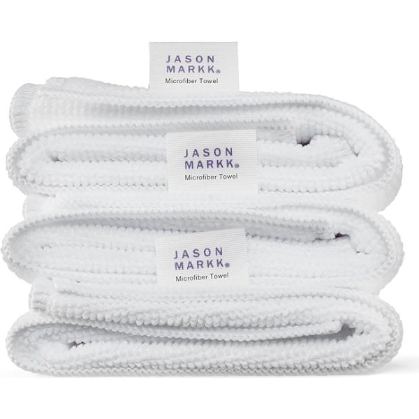 Jason Markk Premium Microfibre Cloth Pack of 3 - 30.5 cm x 30.5 cm - Absorbent - Quick Drying - Lint-Free - Durable - Machine Washable - Effectively Removes Dirt, Absorbs Liquid