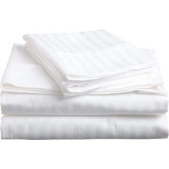 Comfortable nights Luxury Egyptian Cotton Extra Soft Satin Stripe Ribbon Bed Linen and Pillow Cases