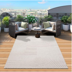 Mia's Zoey Rugs, High-Quality Living Room Bedroom Rug, Cream, 140 x 200 cm, Polypropylene