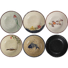 Porcelain Dip Bowls, Snack Bowls for Tapas, Tapas Bowls, Ceramic Dip Bowls, Ceramic Bowls, 6 Pieces Diameter 10 cm Small Spice Bowls, Sauce, Snack and Soy
