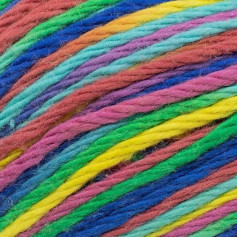 Medium (Size 4) 100% Cotton Yarn - Machine Washable and Tumble Dry - for Weaving, Knitting and Crocheting (Multicoloured, 90 Yards)