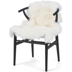 Nordic Sheep Lambskin Long Haired 90 x 60 cm Real Lambskin for the Sofa, Chair or Around the Dining Table Each Lambskin Rug is Unique and Created by Nature Colour: White