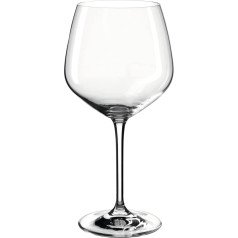 montana : vivid Burgundy Glass, Set of 6, Dishwasher-Safe Red Wine Goblets, Wine Glass with Drawn Stem, Wine Goblet Glasses Set, 620 ml, 042968