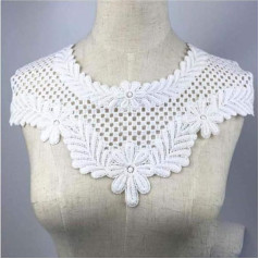 Black Embroidery Lace Neck Collar Embellishment Sewing Applique Border Lace Fabric Dress Accessories Scrapbooking
