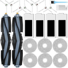 AiLomey Accessories for Ecovacs Deebot T20 Omni, Replacement Parts for Ecovacs Deebot T20 e Omni Vacuum Cleaner, 2 Main Brushes, 4 HEPA Filters, 6 Wipes, 8 Side Brushes