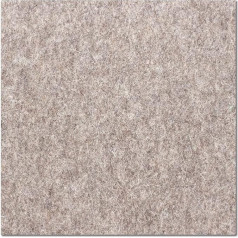 The Felt Store Felt Board 6 mm Thick, 30 x 30 cm, Specific Weight 0.36 (Firm) Technical Wool Felt, Industrial Felt, Felt Mat, 0.6 cm Thick Felt, Grey Mottled - Made in Germany