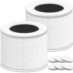Air Purifier for Levoit Core Mini Replacement Filter Activated Carbon 2-in-1 Air Purifier Pack of 2 Green