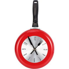 Lobamop Wall Clock Metal Frying Pan Design 8 Inch Clocks Kitchen Decoration Novelty Art Clock