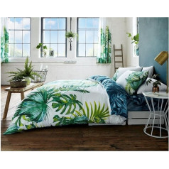 Gaveno Cavailia Luxury TROPICAL LEAF Bed Set with Duvet Cover and Pillow Case, Polyester-Cotton, Green, King