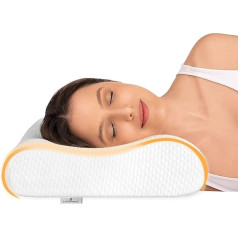 KAISERWERK Pillow - Soft & Supportive - Ergonomic Memory Foam Pillow for a More Restful and Comfortable Sleep - 9 cm/12 cm Height