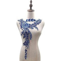 Aeromdale Embroidered Lace Applique Iron on Applique Floral Pattern for Cleavage Sewing Costume Evening Wear Top #D