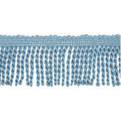 5 Yards Curtain Fringe Trim, 2.5 Inch Wide Embellishments Curtain Fringe Fabric Trims Sewing DIY Decoration for Sewing Curtain Sofa Clothing, Blue