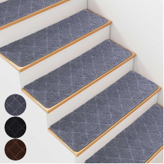 Stair Treads Stair Treads Stair Treads Stair Mats Carpet Removable Machine Washable Non-Slip Rubber Backing Indoor Stair Treads Perfect for Pets Kids Elderly