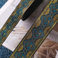 5 Yards 2cm 3.3cm Vintage Ethnic Embroidery Torch Ribbon Boho Lace Trim DIY Clothing Bag Accessories Embroidered Fabric Custom-12.20MM,5