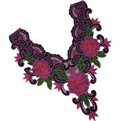 Spitze Blume Applikationen Damen Hochzeitskleid Kragen Elegante Stickerei Spitze für Persönlichkeit Kleidung Styles