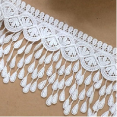 Vorhang Fransen Trim, Fransen Trim, 3 Meter, Quasten-Fransenbesatz, Retro-Flechtband, Spitzenbesatz, Kleidung verziert, Nähzubehör, Heimvorhang, Tischdeckendekor(White,5 Yards)