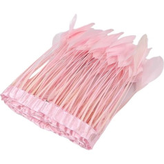 2M Farbige Gänsefedern Besätze for Hochzeit Schmuck Kleid Dekorationen Fransen Kleidung Kunsthandwerk Karneval Party Gefärbte Federn(Pink)