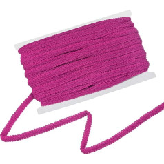 Gimp Braid Trim, 1/2 Inch 12 cm x 25 Yards Polyester Woven Trim Lace Ribbon Fabric Upholstery Trim for Sewing/Costume/Home Decor/DIY Crafts/Curtain/Jewellery Making [Rose Red]