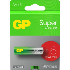 Gp Battery Sārmu baterijas lr6/aa gp super 6gab (g-tech)