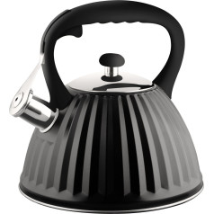 Tējkanna 3,0 l, Antonio, matēts melns, melns rokturis