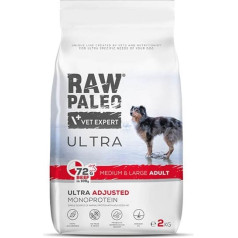 Vetexpert raw paleo ultra liellopu gaļa vidēja&liela izmēra pieaugušajiem 10kg