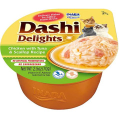 dashi delights vistas tuncis un ķemmīšgliemenes 70g kaķu buljons