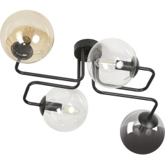 BARI piekaramā lampa, max.4x40W, E14, melna/krāsaina (mix)