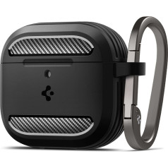 Spigen AirPods 4 Rugged Armor austiņu korpuss - melns