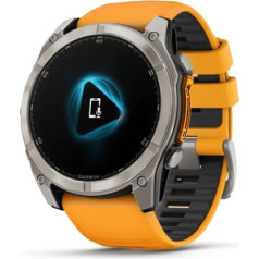 Garmin Pulksteņi fenix 8 amoled sapphire titāna dzirksti oranžs