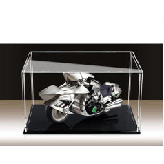MEEC Clear Acrylic Display Case-Assemble Countertop Box with Black Base, Action Figures Toy Collectibles (20 x 8 x 10 inch/50 x 20 x 25 cm)